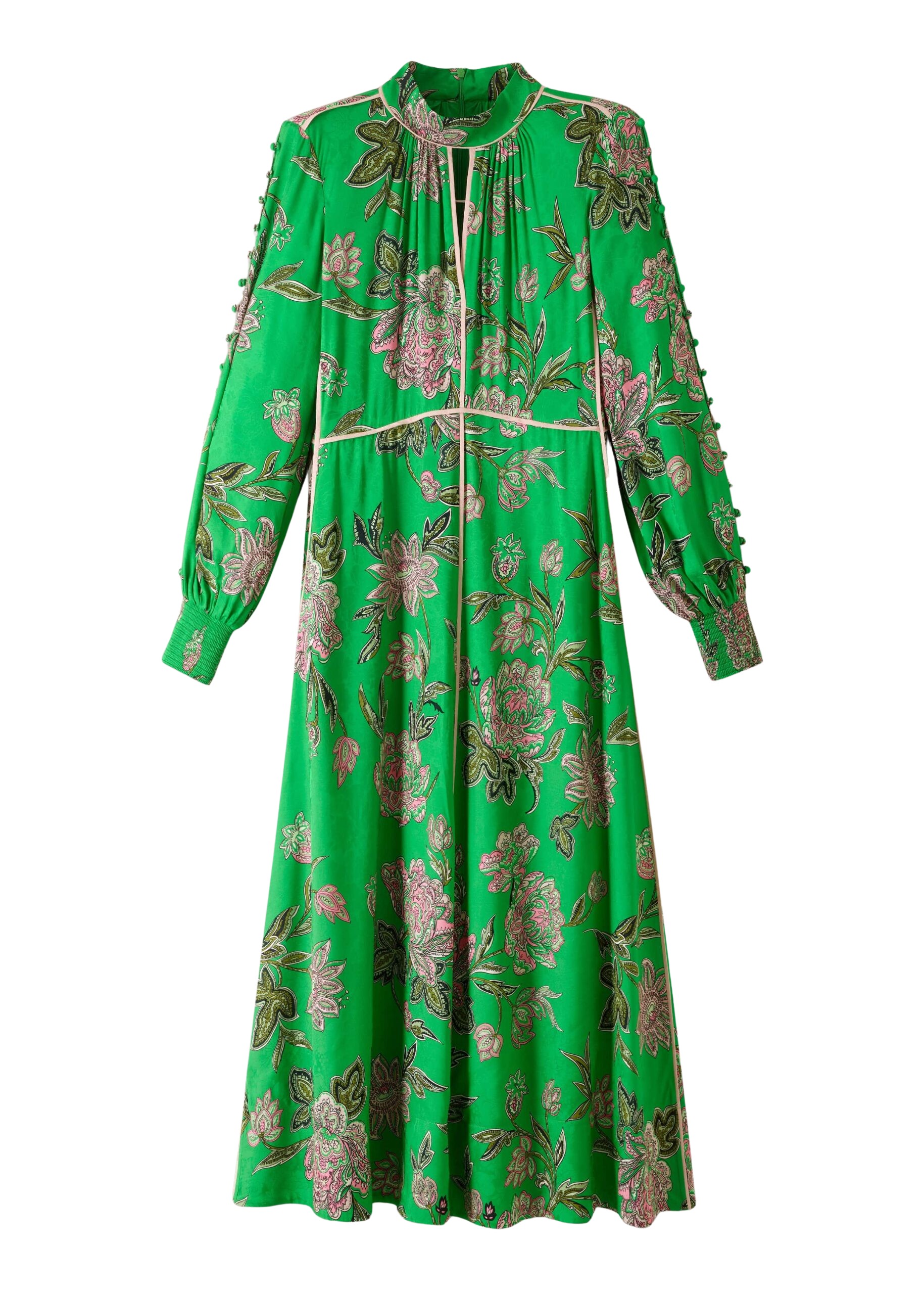 Me and Em Jacquard Rich Floral Print Maxi Dress + Tie