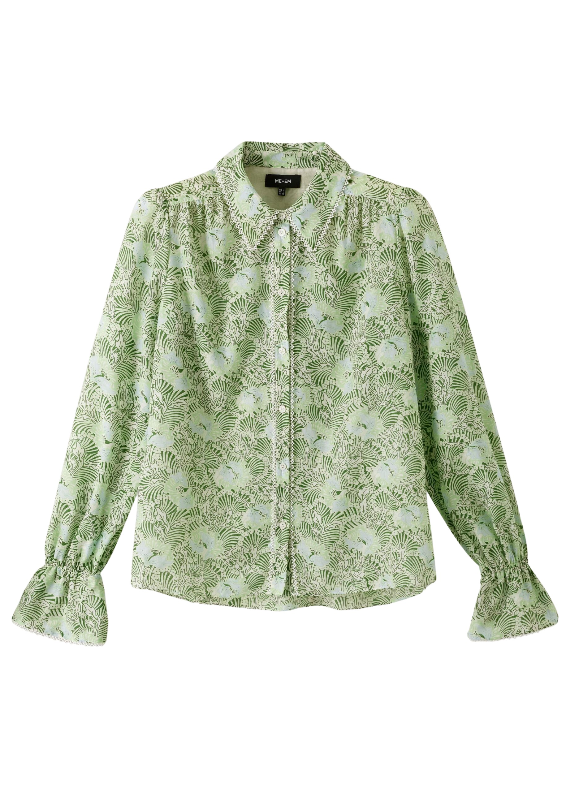 Me and Em Silk Cotton Entangled Blooms Print Blouse