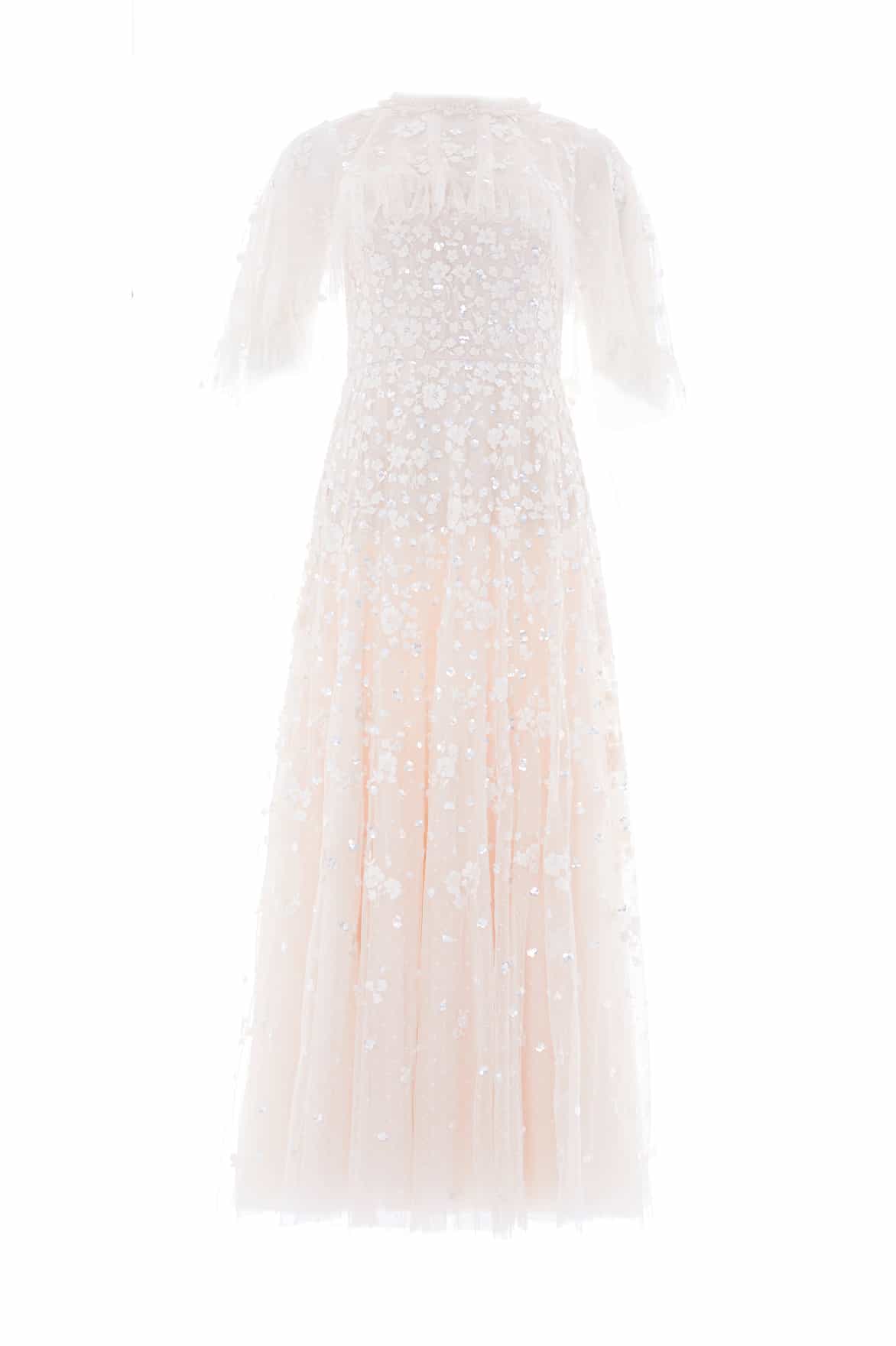 Needle and Thread Dahlia Ditsy Short Cape Ankle Gown