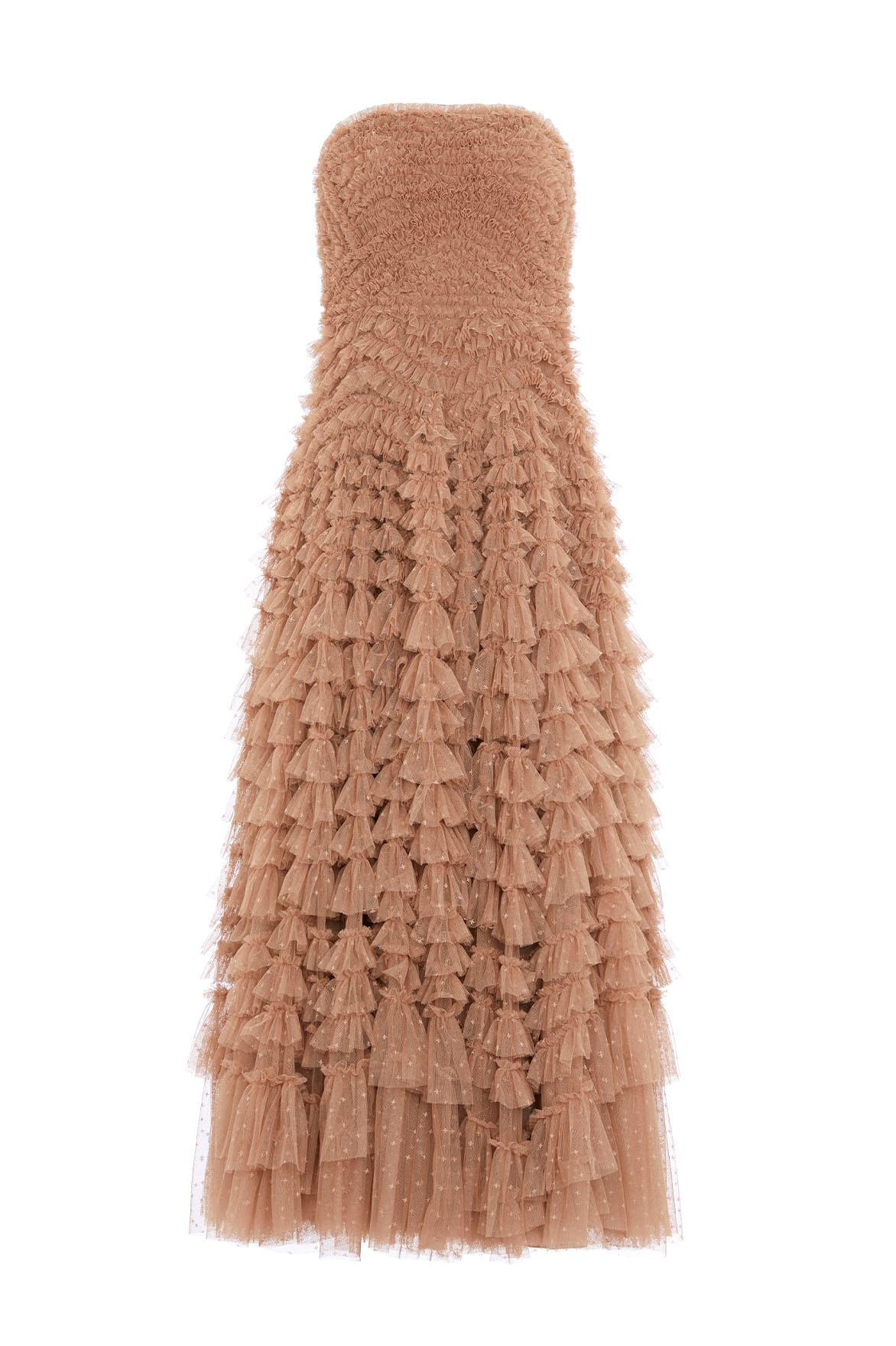Needle and Thread Hattie Ruffle Strapless Ankle Gown