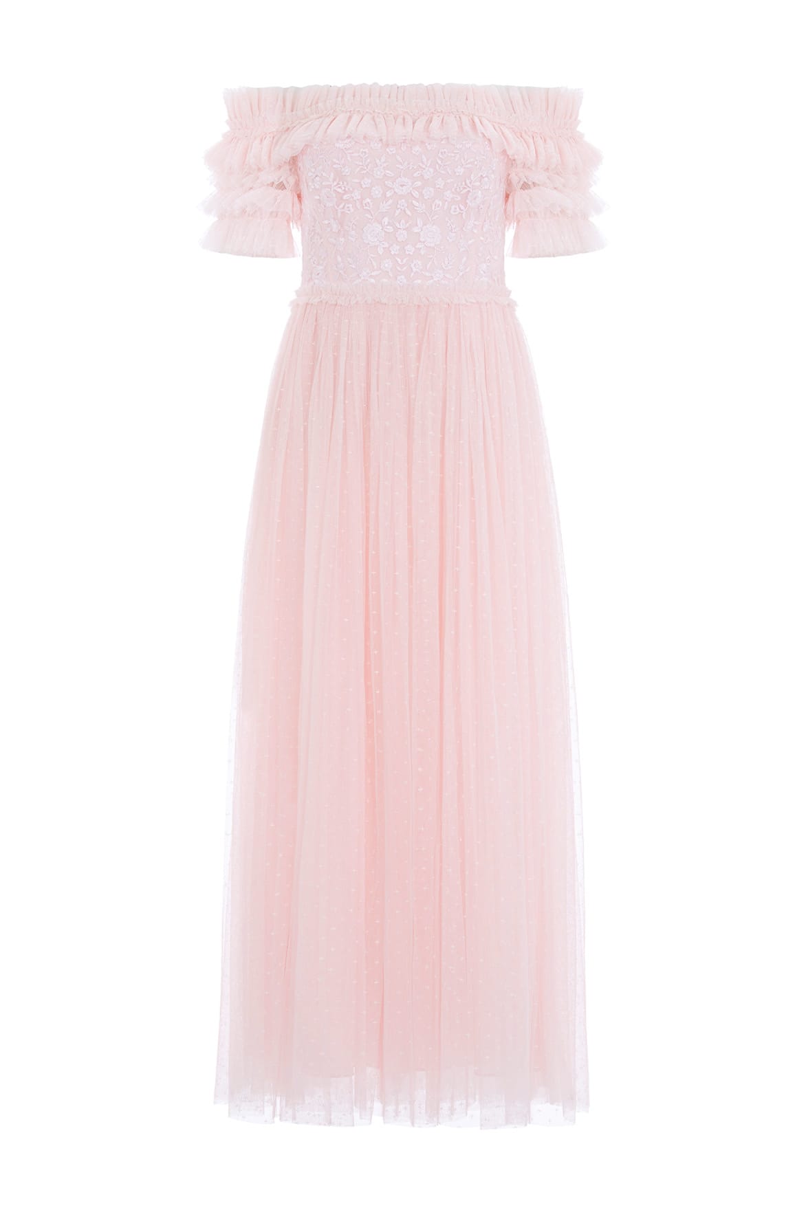 Needle and Thread Midsummer Lace Bodice Off-Shoulder Ankle Gown