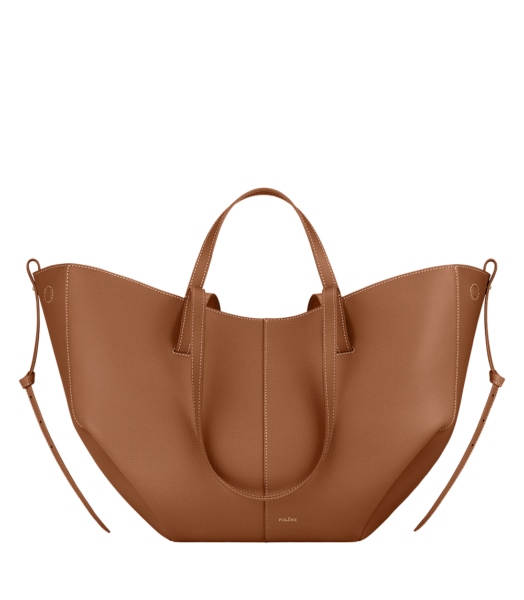 Polene Cyme Camel Textured Leather Bag