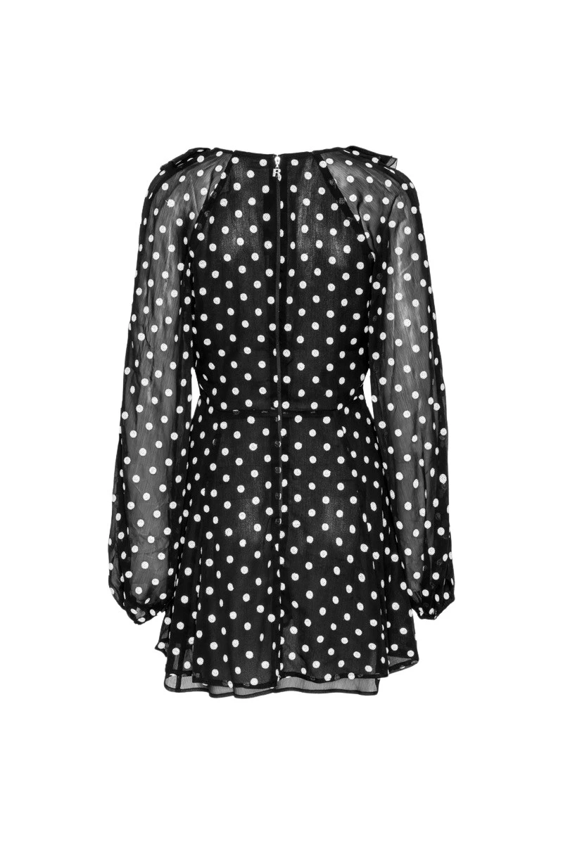 Rotate-Birger-Christensen-Chiffon-Ruffle-Mini-Dress-Black21152_nobg Rotate Black Dresses luxury Clothing from Luxury Handbags Marketplace