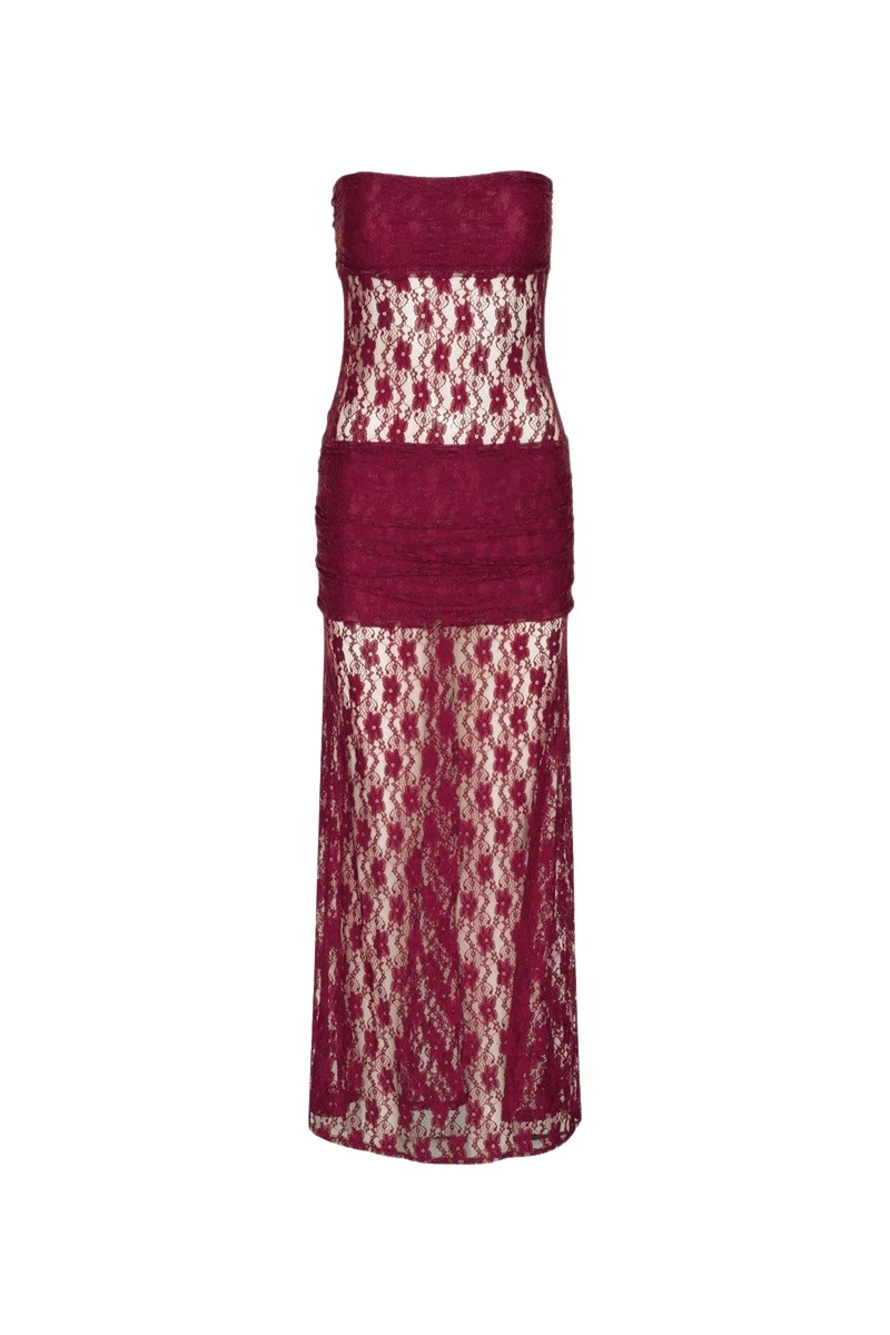 Rotate-Birger-Christensen-Lace-Maxi-Dress-Bordeaux85902_nobg Rotate Red Dresses luxury Clothing from Luxury Handbags Marketplace