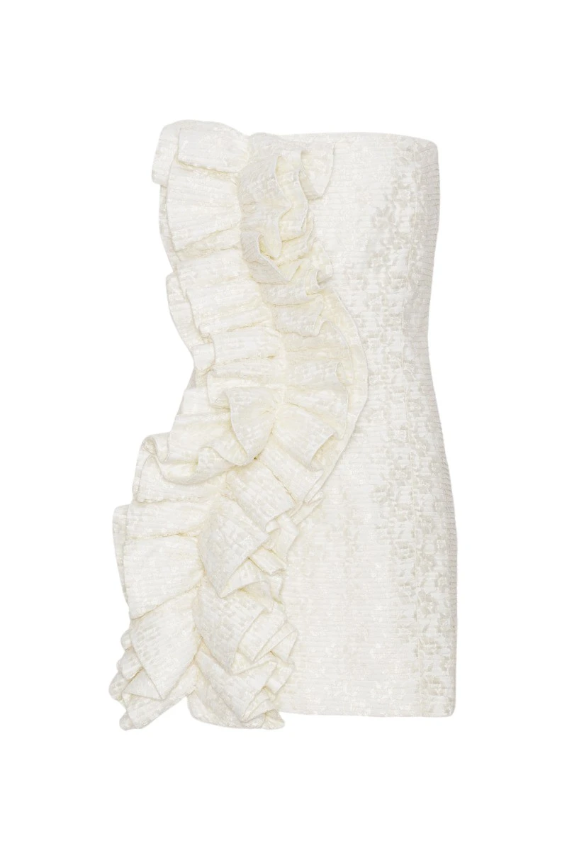 Rotate-Birger-Christensen-Lace-Plisse-Ruffle-Dress-White63797_nobg Rotate White Dresses luxury Clothing from Luxury Handbags Marketplace