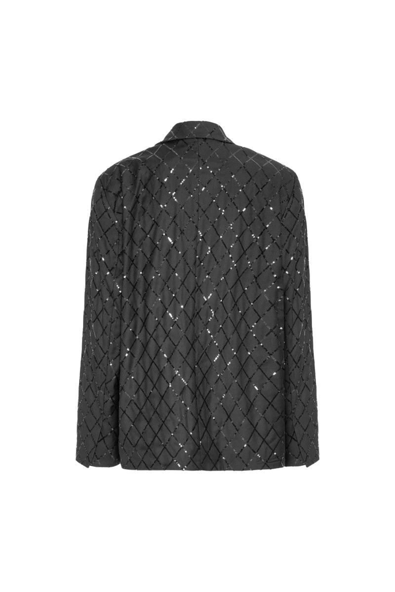 Rotate-Birger-Christensen-Oversized-Sequins-Blazer-Black44718_nobg Rotate Black Dresses luxury Clothing from Luxury Handbags Marketplace