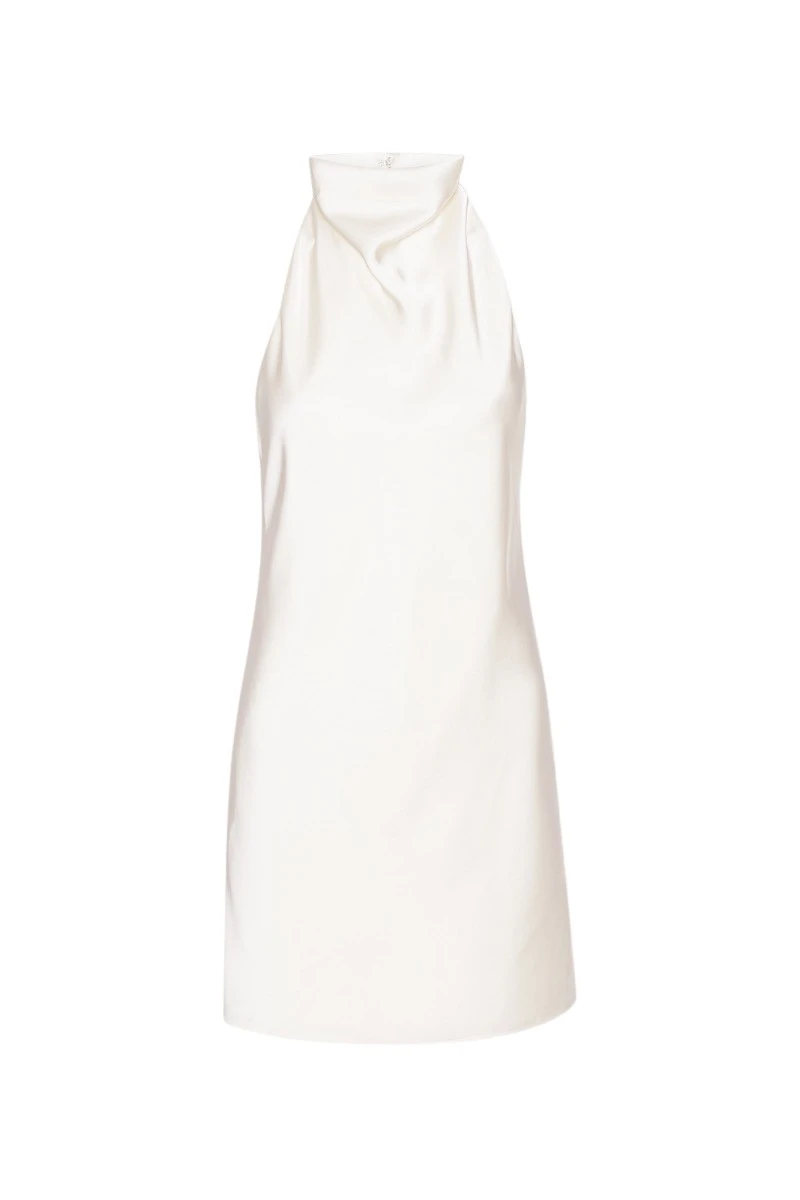 Rotate-Birger-Christensen-Satin-Halterneck-Dress-White94713_nobg Rotate White Dresses luxury Clothing from Luxury Handbags Marketplace