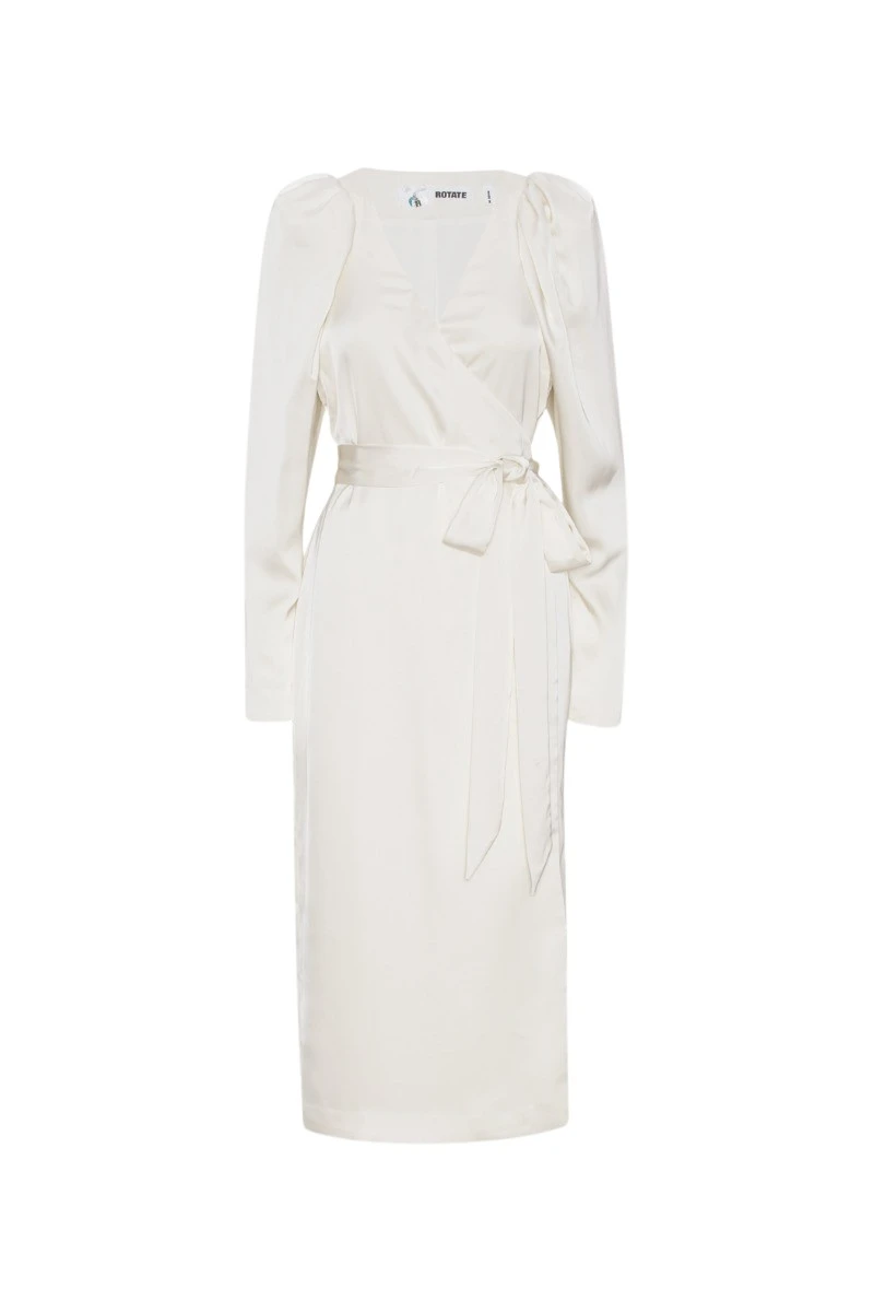 Rotate-Birger-Christensen-Satin-Midi-Wrap-Dress-White18197_nobg Rotate White Dresses luxury Clothing from Luxury Handbags Marketplace