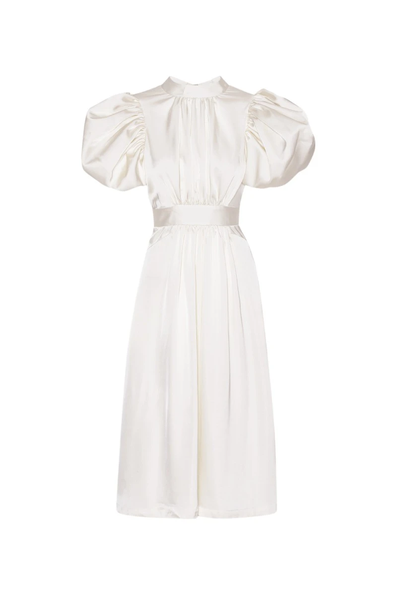 Rotate-Birger-Christensen-Satin-Puff-Midi-Dress-White35936_nobg Rotate White Dresses luxury Clothing from Luxury Handbags Marketplace