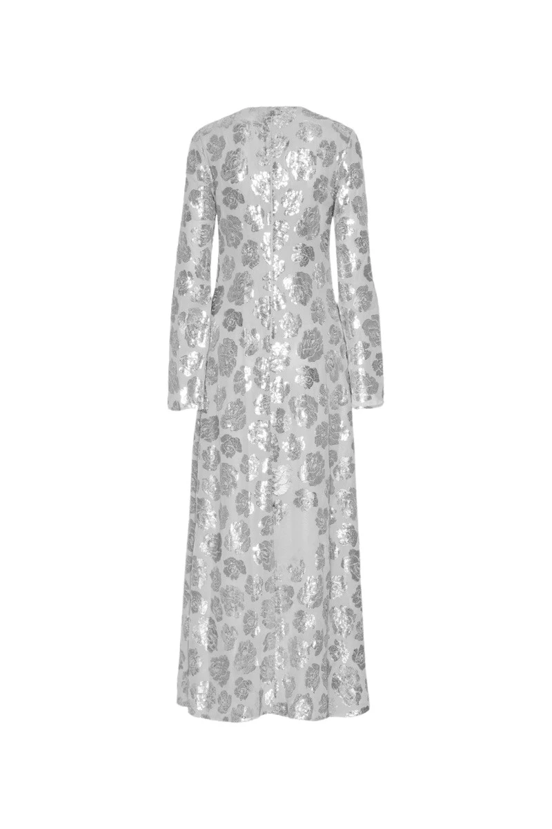 Rotate-Birger-Christensen-Sequin-Chiffon-Maxi-Dress-Light-Grey94522_nobg Rotate Black Dresses luxury Clothing from Luxury Handbags Marketplace