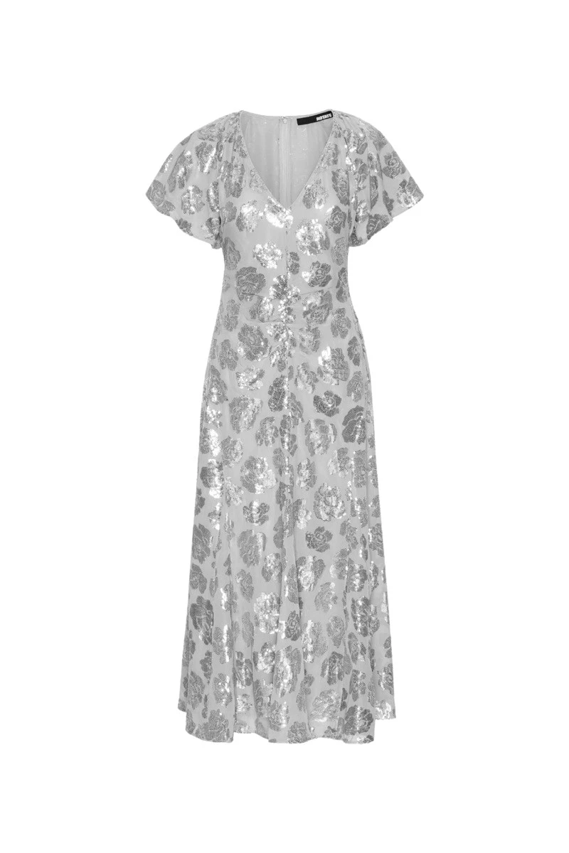 Rotate-Birger-Christensen-Sequin-Chiffon-Midi-Dress-Light-Grey66113_nobg Rotate Black Jackets luxury Clothing from Luxury Handbags Marketplace