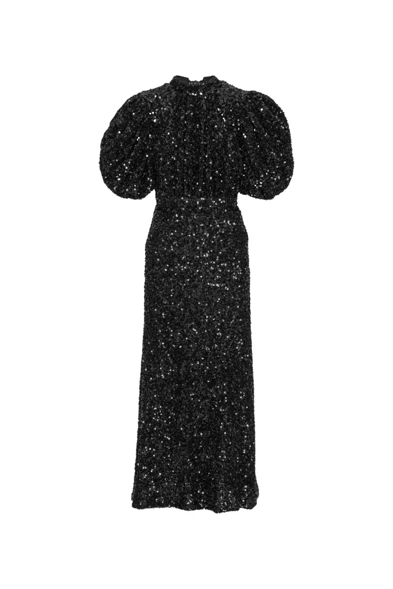 Rotate-Birger-Christensen-Sequin-Midi-Dress-Black30992_nobg Rotate Silver Tops luxury Clothing from Luxury Handbags Marketplace