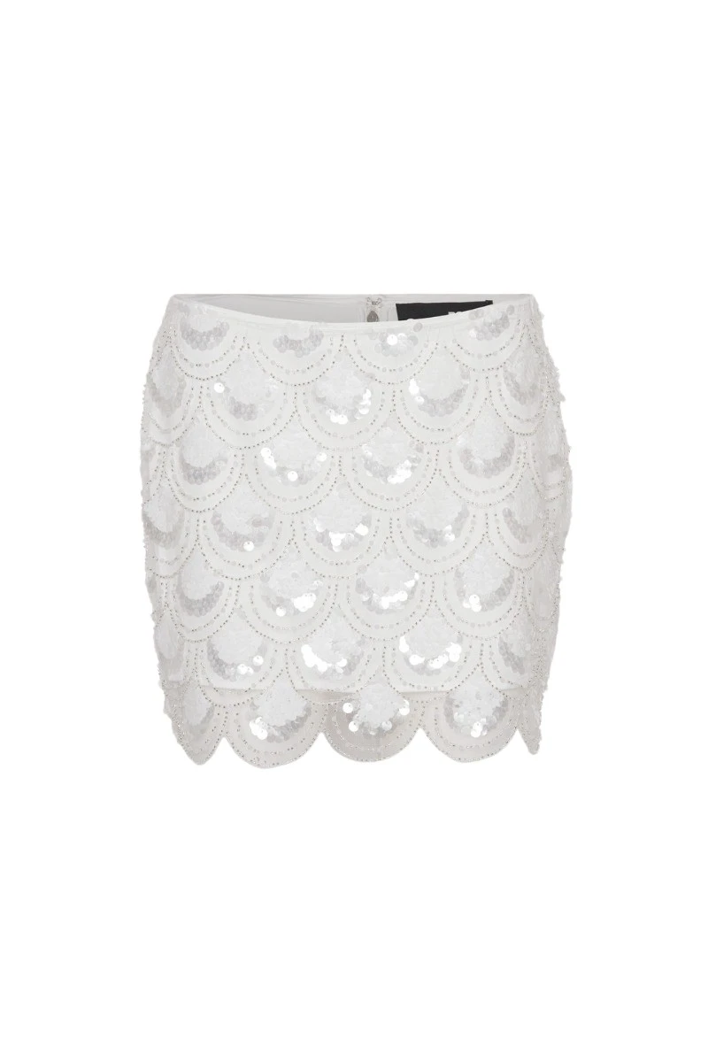 Rotate-Birger-Christensen-Sequins-Mini-Skirt-White28653_nobg Rotate White Skirts luxury Clothing from Luxury Handbags Marketplace