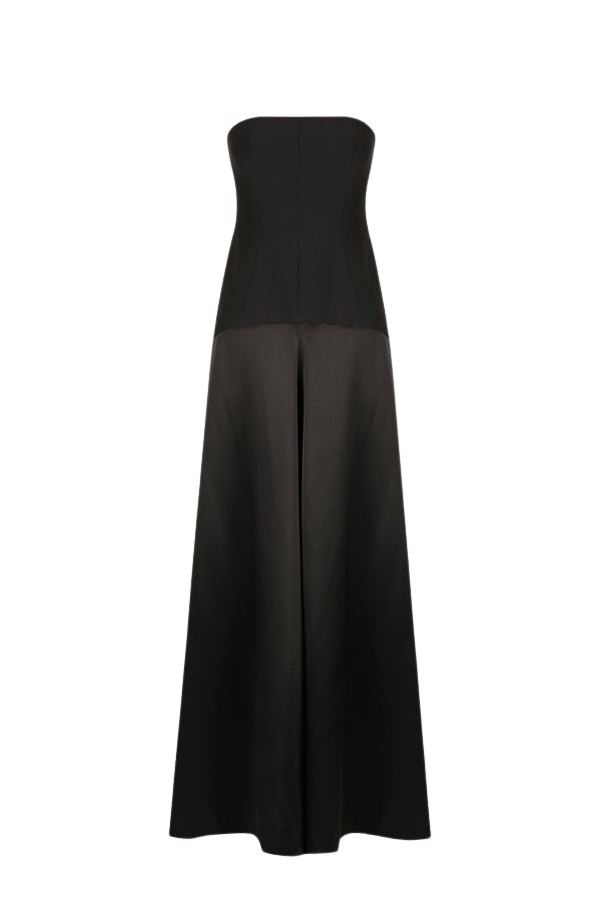 Shona Joy Adri Strapless Panelled Maxi Dress – Black