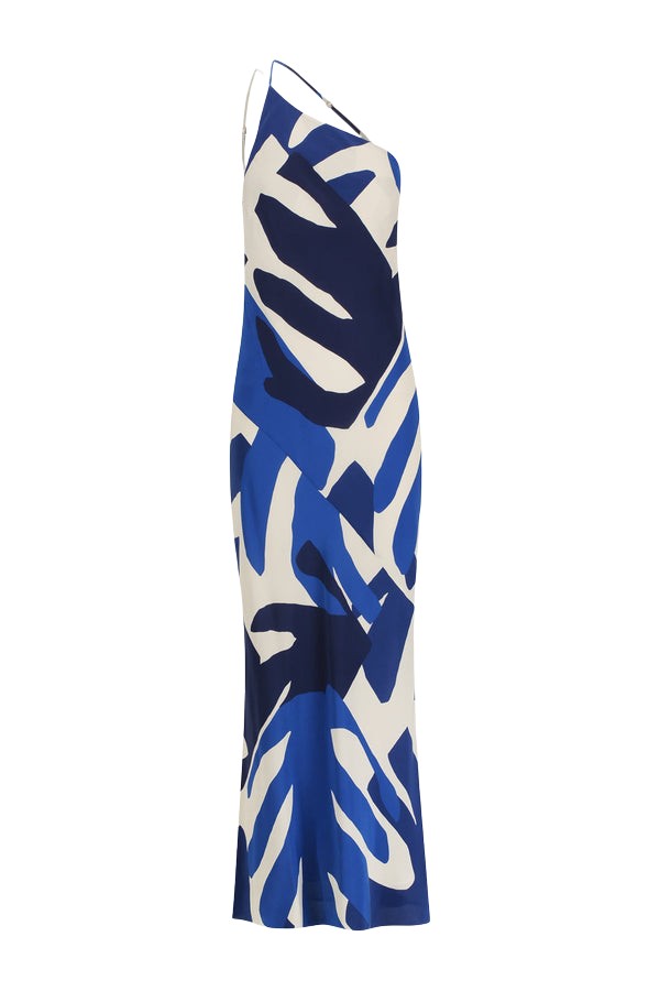 Shona Joy Edward Silk One Shoulder Cowl Maxi Dress