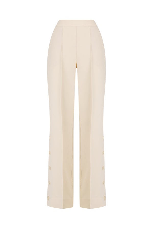 Shona Joy Irena Side Split Button Pant – Rice