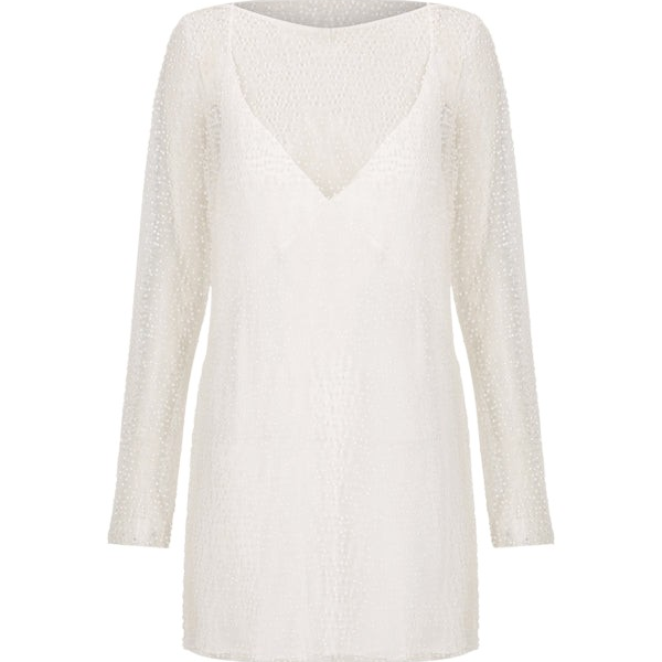 Shona Joy Iridescent Long Sleeve Mini Dress