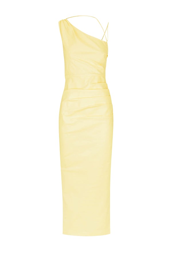 Shona Joy Lani Asymmetrical Gathered Maxi Dress – Lemonade