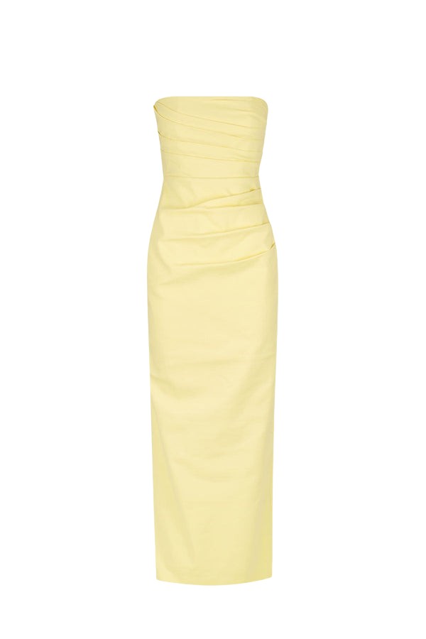 Shona Joy Lani Strapless Draped Maxi Dress – Lemonade