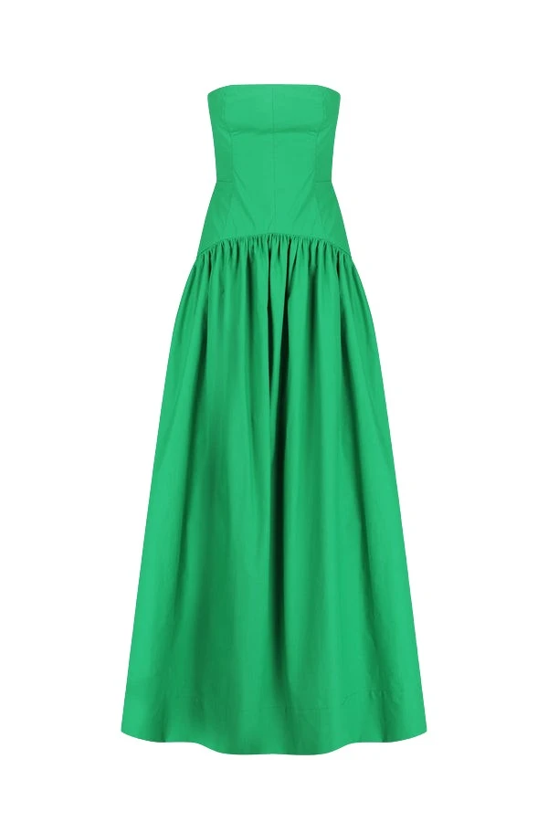 Shona-Joy-Maiori-Lace-Up-Strapless-Maxi-Dress-Apple-Green66894_nobg Shona Joy Green Dress luxury Clothing from Luxury Handbags Marketplace