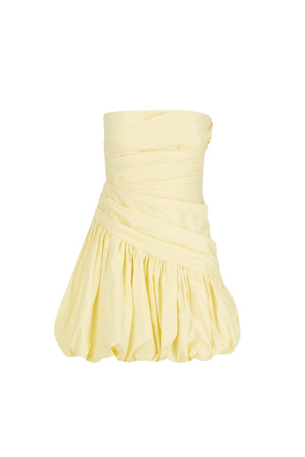 Shona Joy Maiori Strapless Bubble Mini Dress – Lemon
