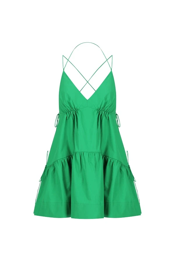 Shona-Joy-Maiori-Tiered-Mini-Dress-Apple-Green49482_nobg Shona Joy Green Dress luxury Clothing from Luxury Handbags Marketplace