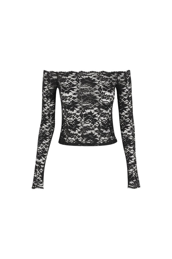 Shona Joy Wallis Lace Top – Black