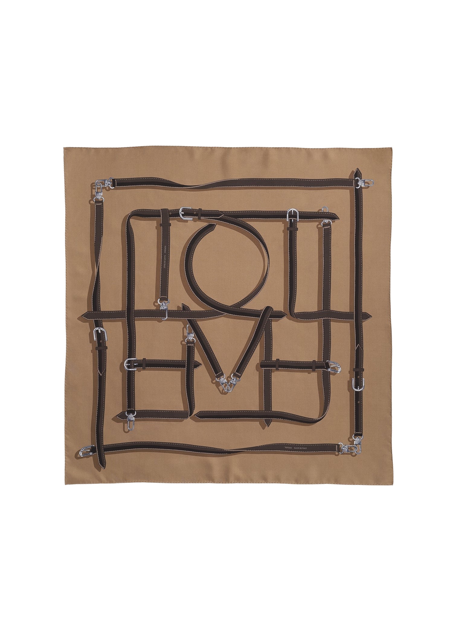 Toteme Clasp belt silk scarf biscuit
