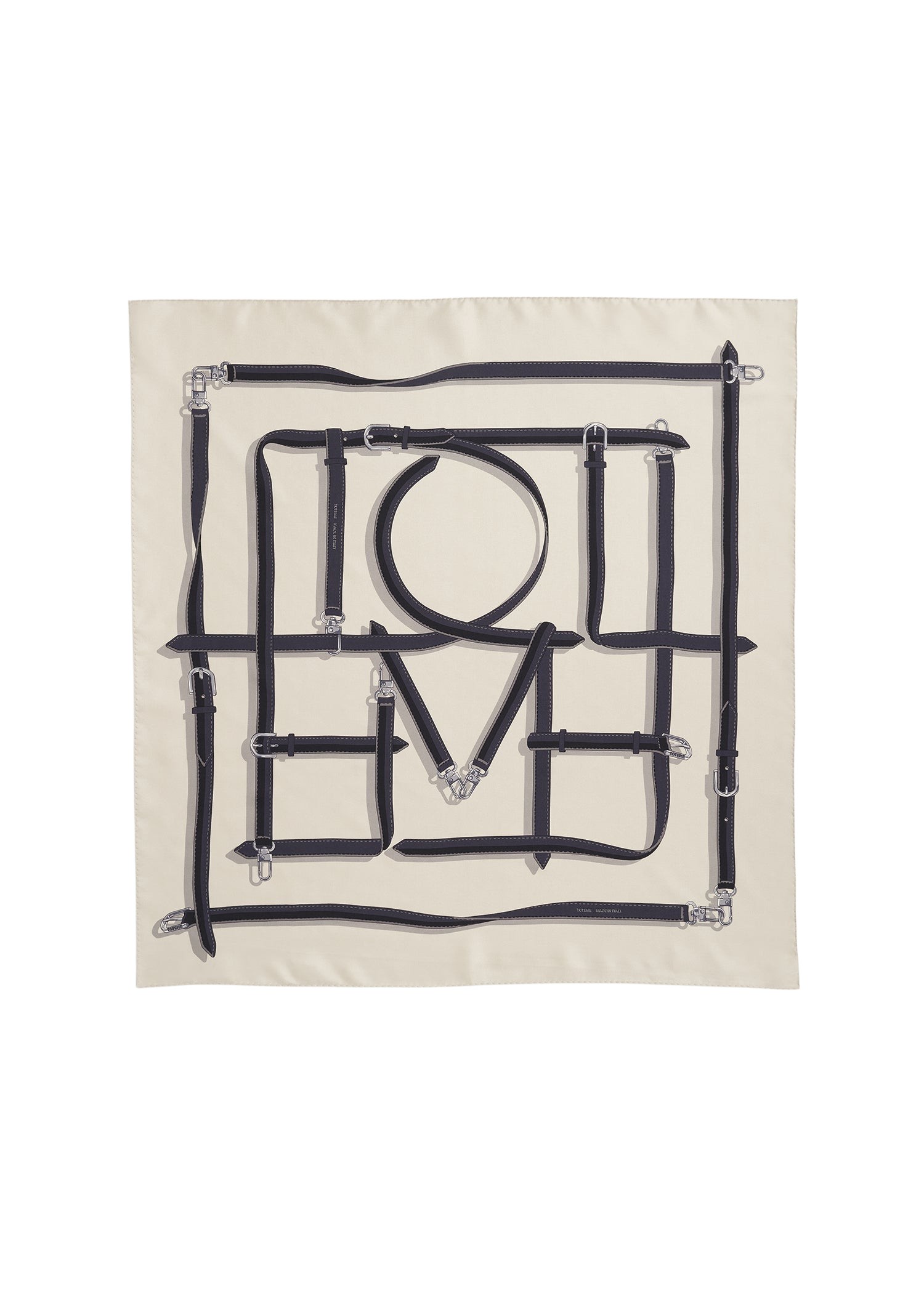 Toteme Clasp belt silk scarf snow