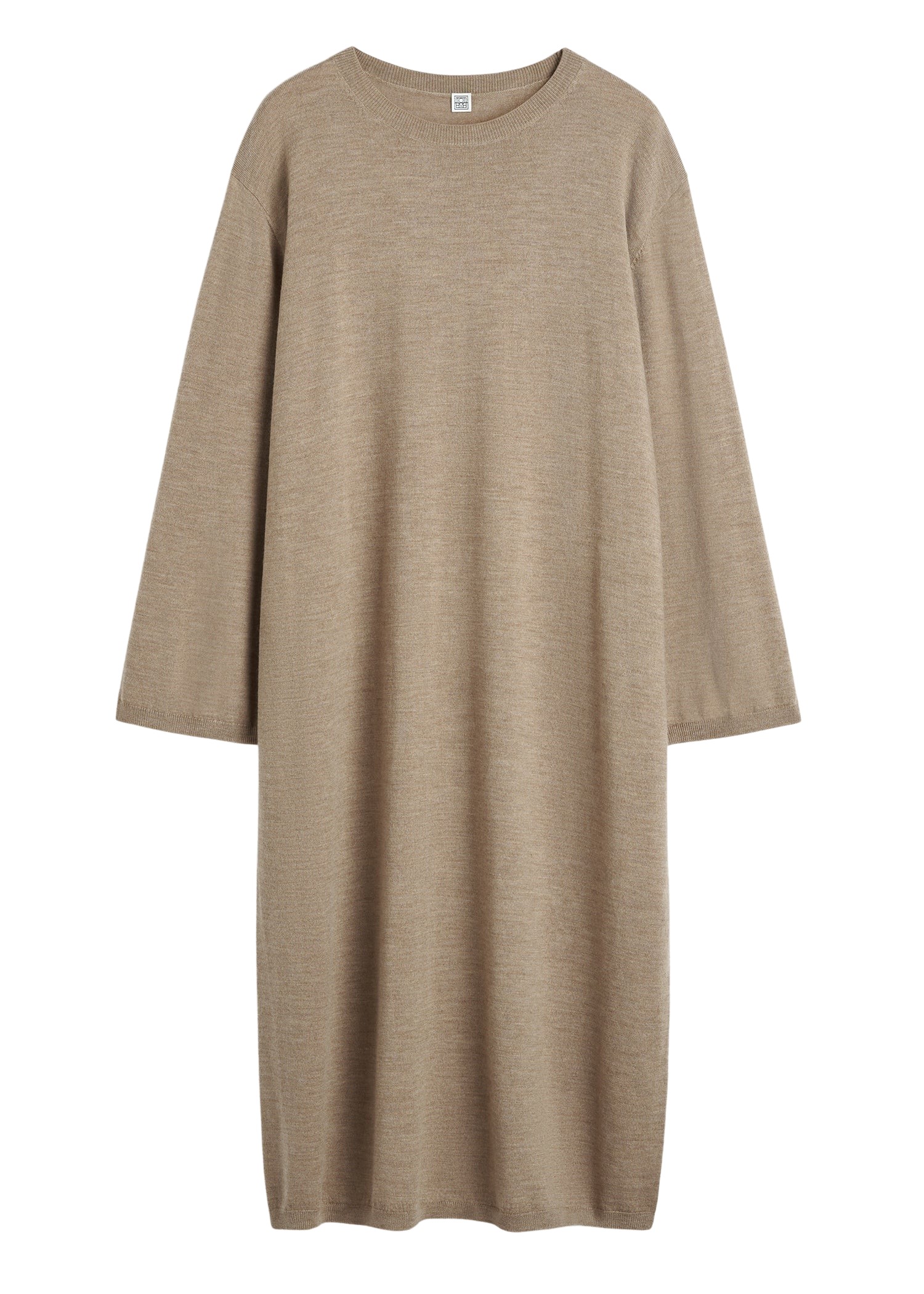 Toteme Crew-neck merino dress soft camel