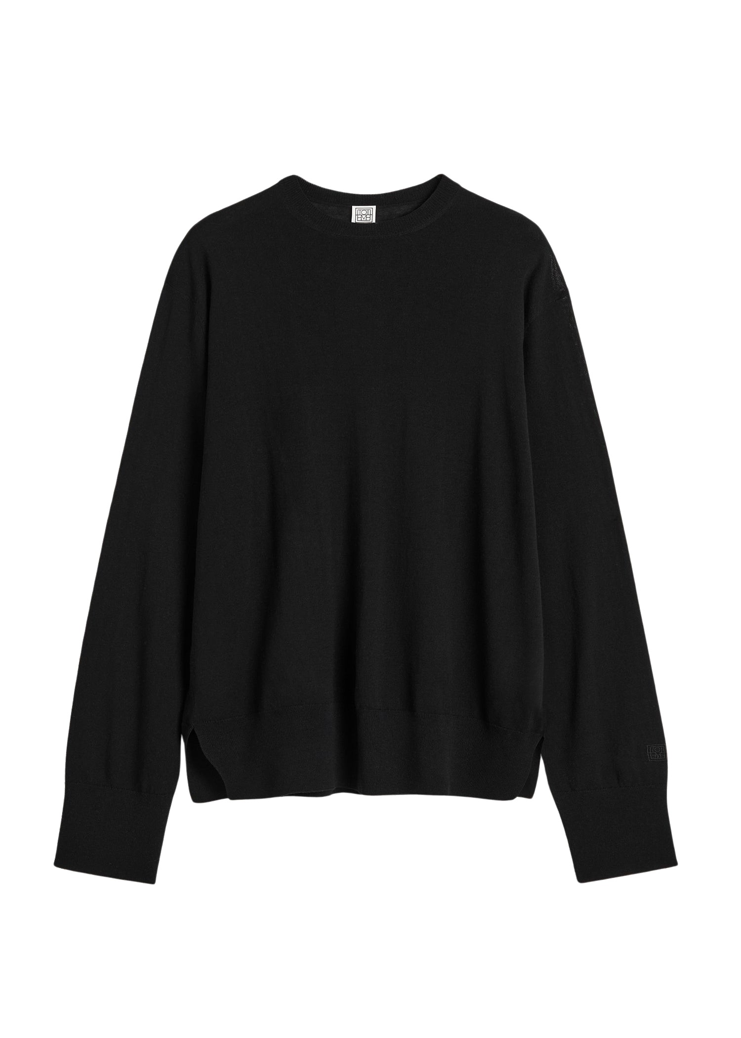 Toteme Crew-neck silk cashmere knit black