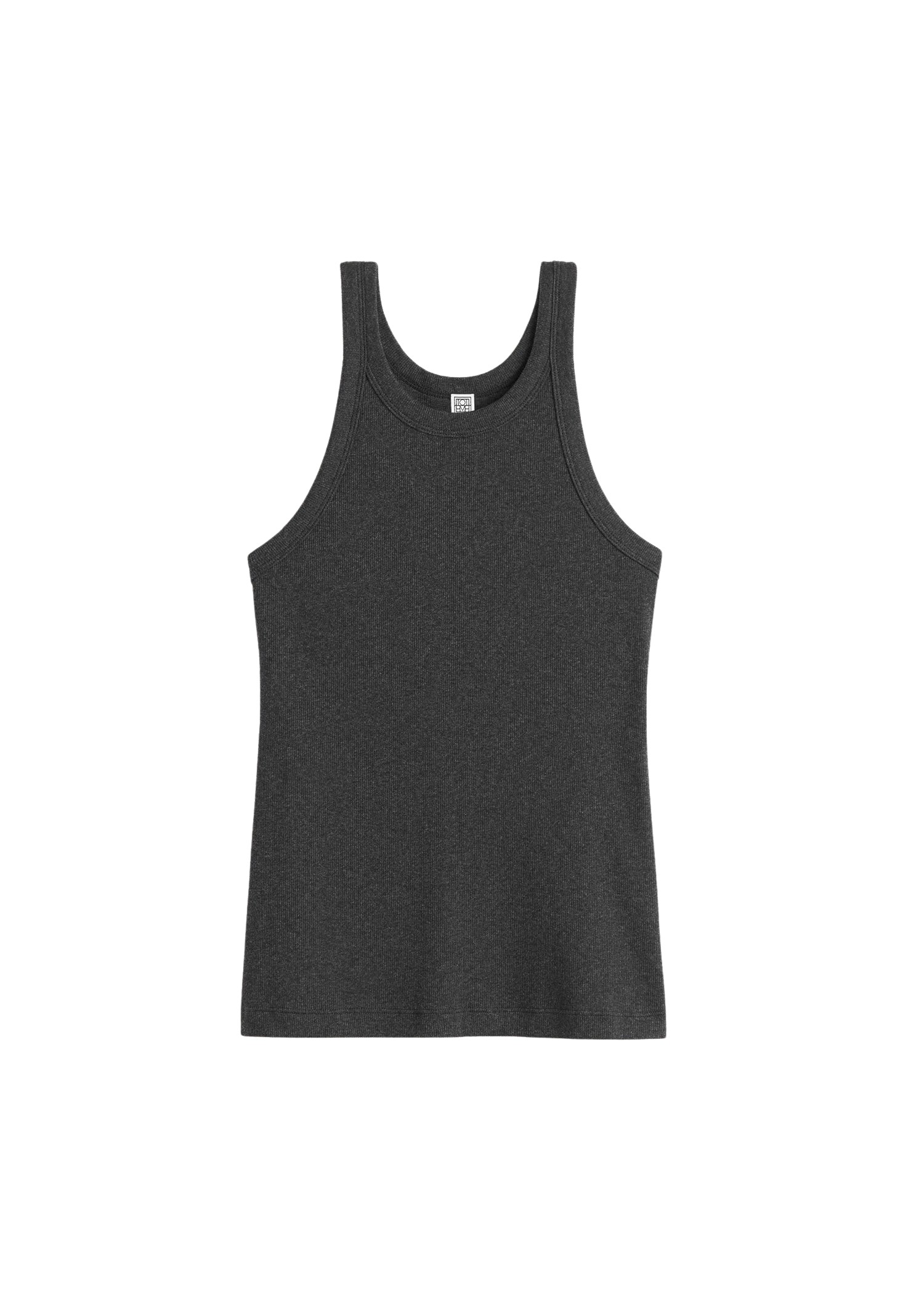 Toteme Curved rib tank charcoal melange Top
