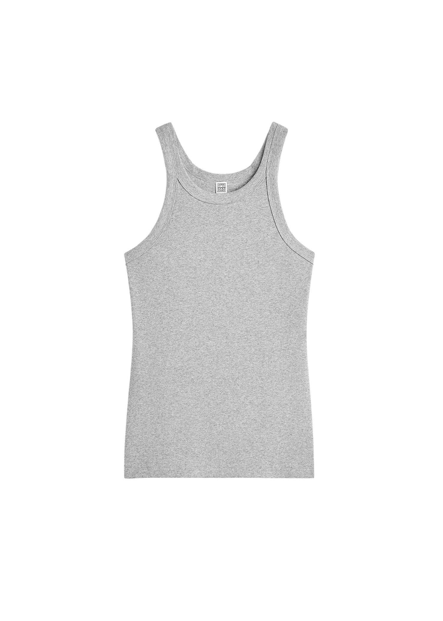 Toteme Curved rib tank grey melange Top