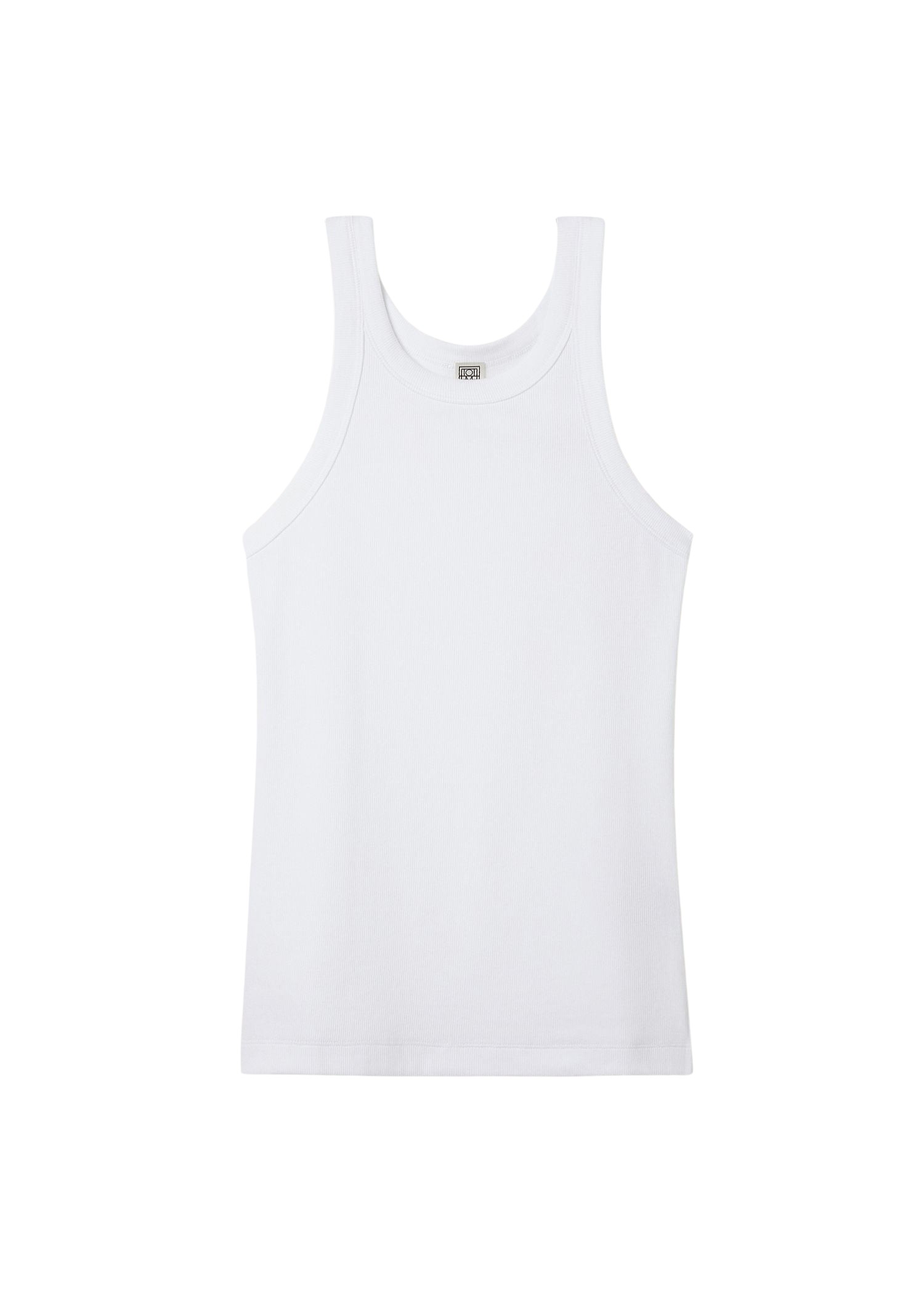 Toteme Curved rib tank white Top