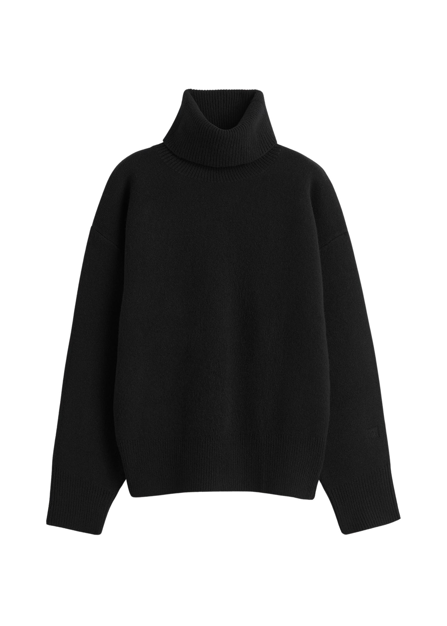 Toteme Double-knit turtleneck black Knit
