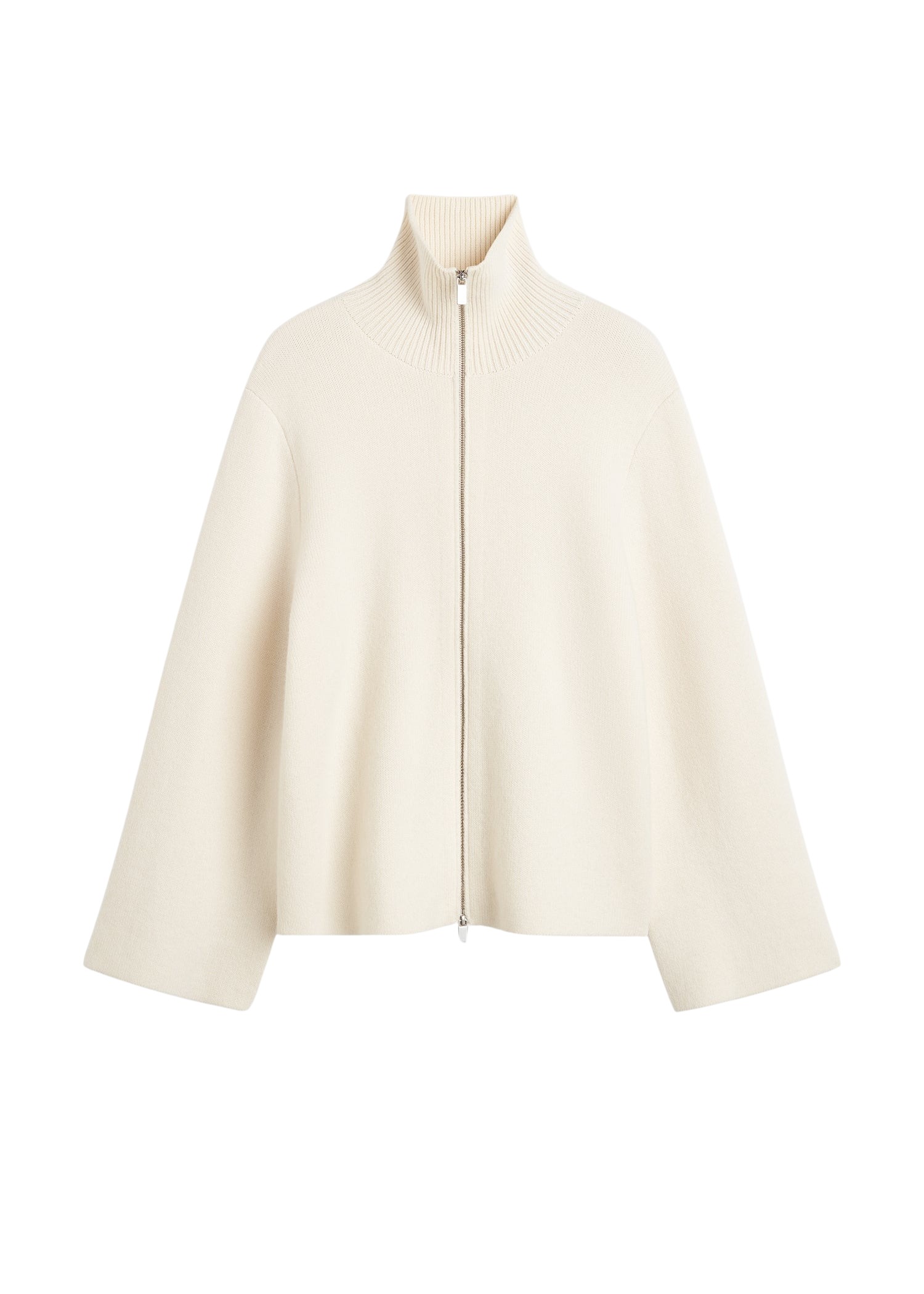 Toteme Double-knit zip sweater off-white