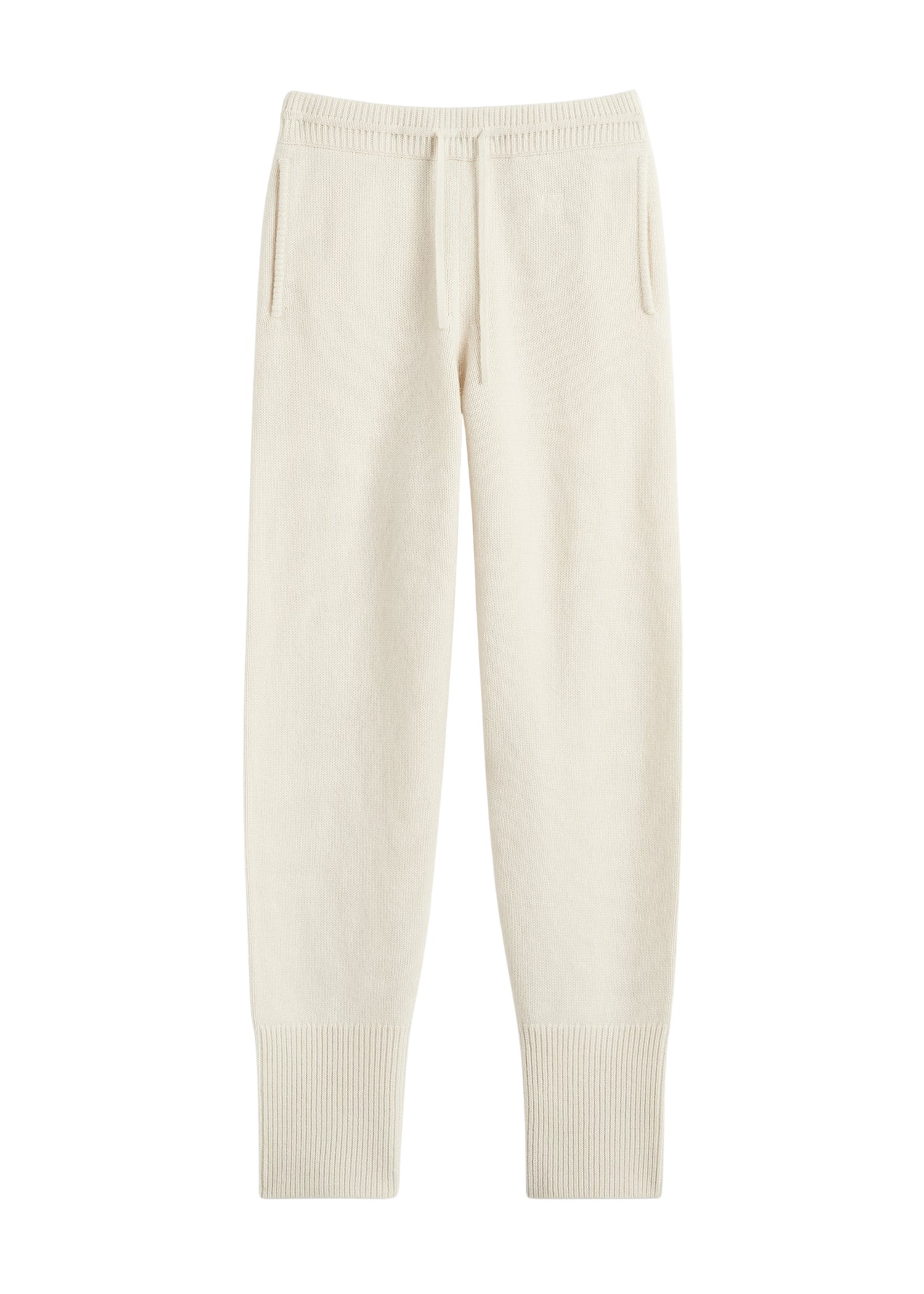 Toteme Drawstring cashmere sweatpants winter white
