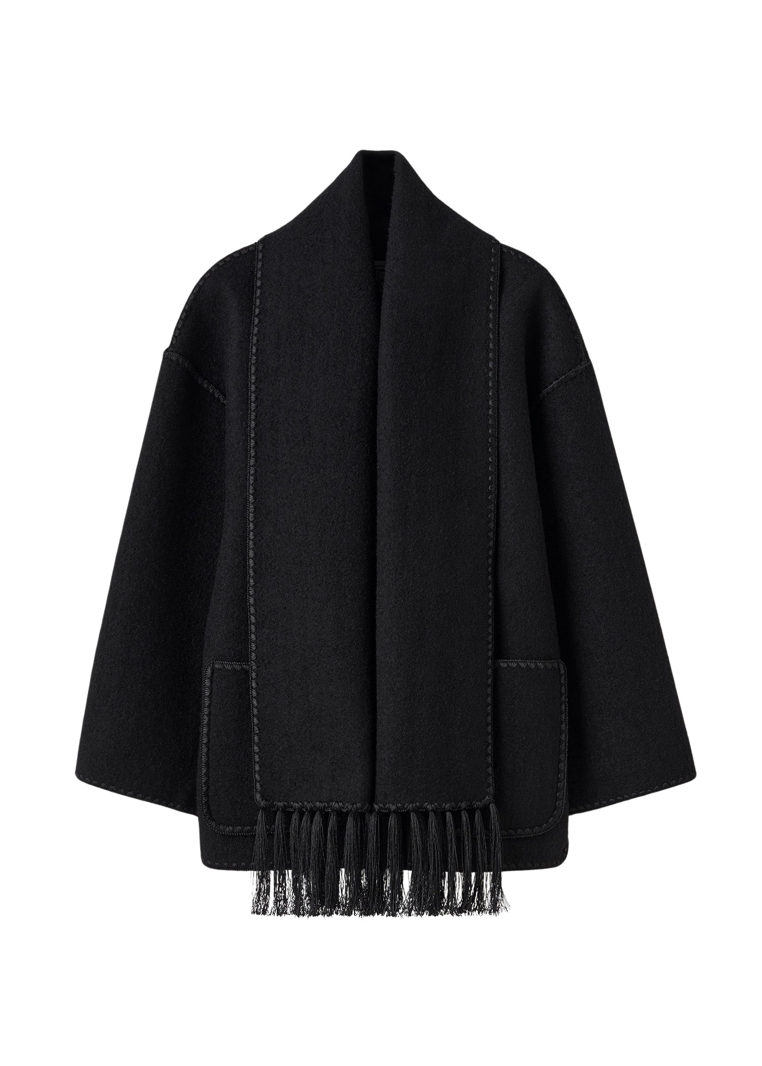 Toteme Embroidered scarf jacket black