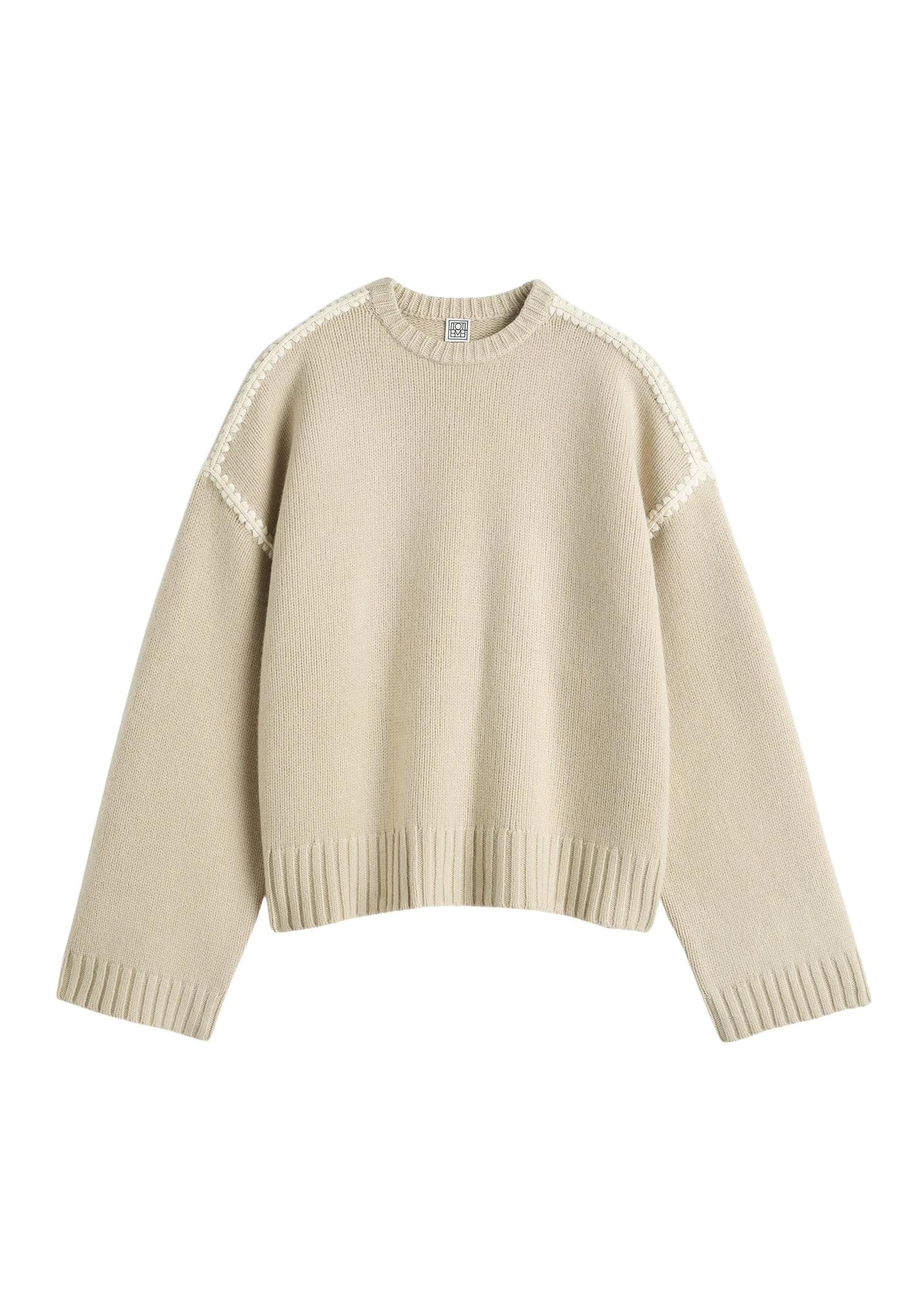 Toteme-Embroidered-wool-cashmere-knit-harvest-566180_nobg Toteme Knitwear luxury Clothing from Luxury Handbags Marketplace