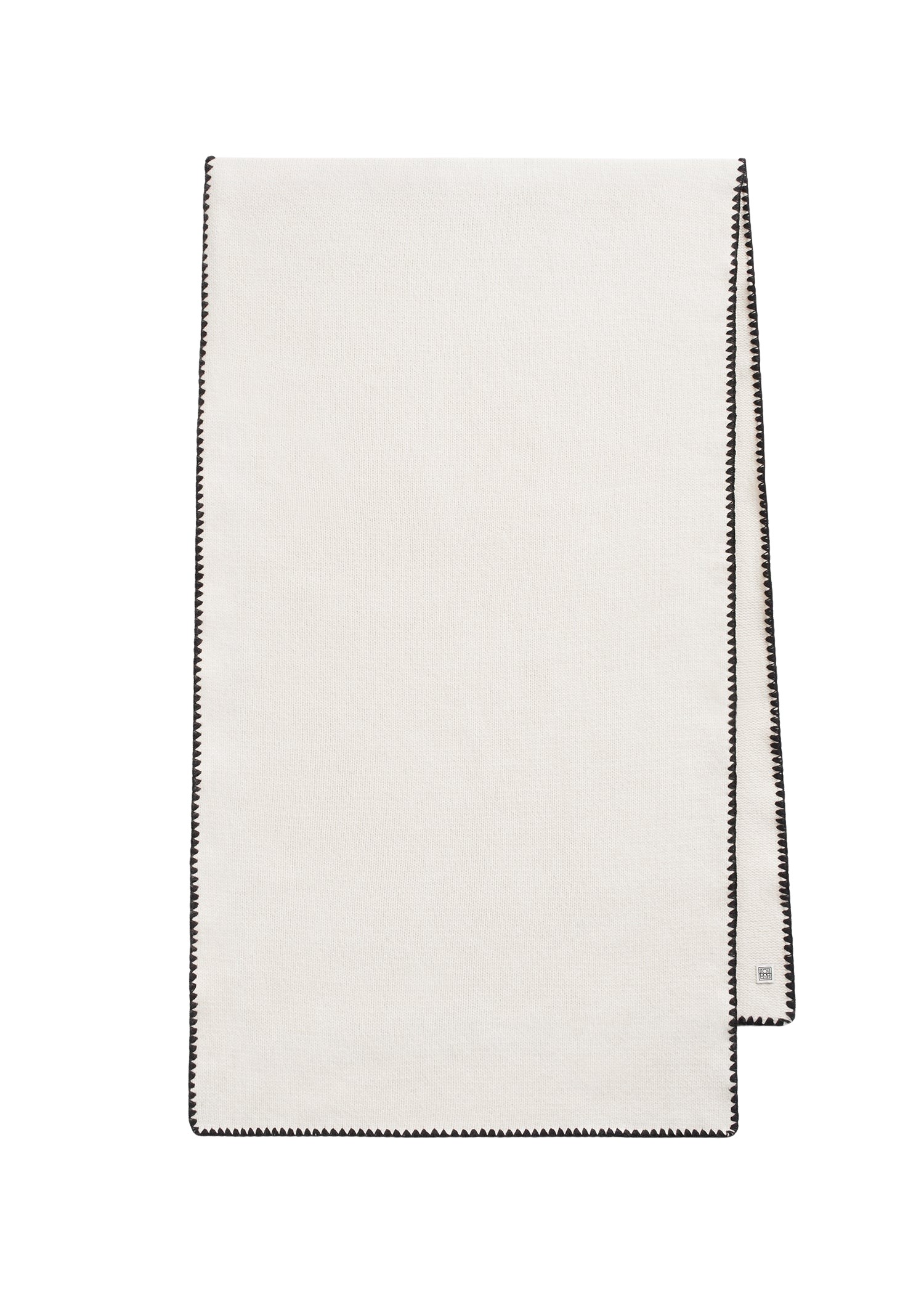 Toteme Embroidered wool cashmere scarf snow