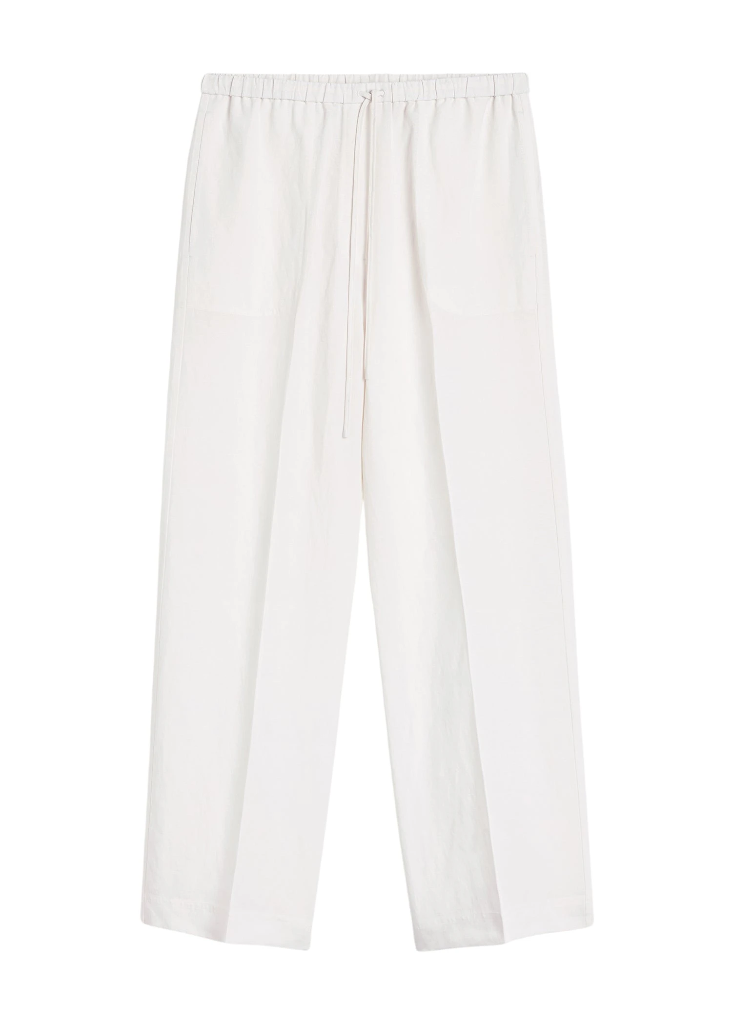 Toteme-Fluid-drawstring-trousers-off-white-591948_nobg Toteme Pants luxury Clothing from Luxury Handbags Marketplace