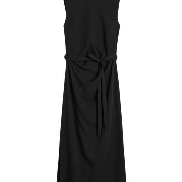 Toteme Fluid tie-waist dress black