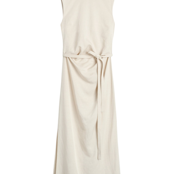 Toteme Fluid tie-waist dress pearl