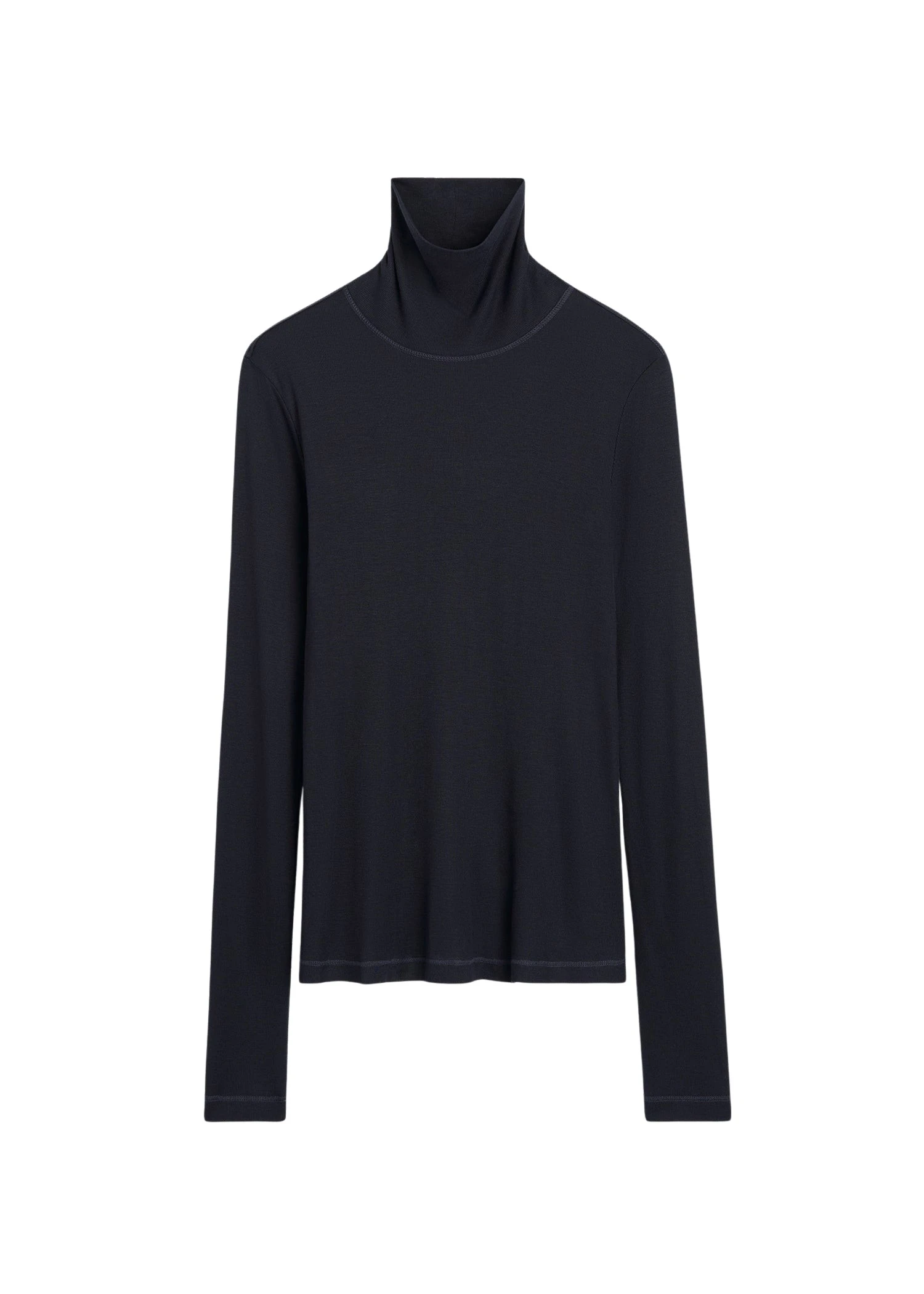 Toteme-High-neck-rib-top-navy-598403_nobg Toteme Tops luxury Clothing from Luxury Handbags Marketplace