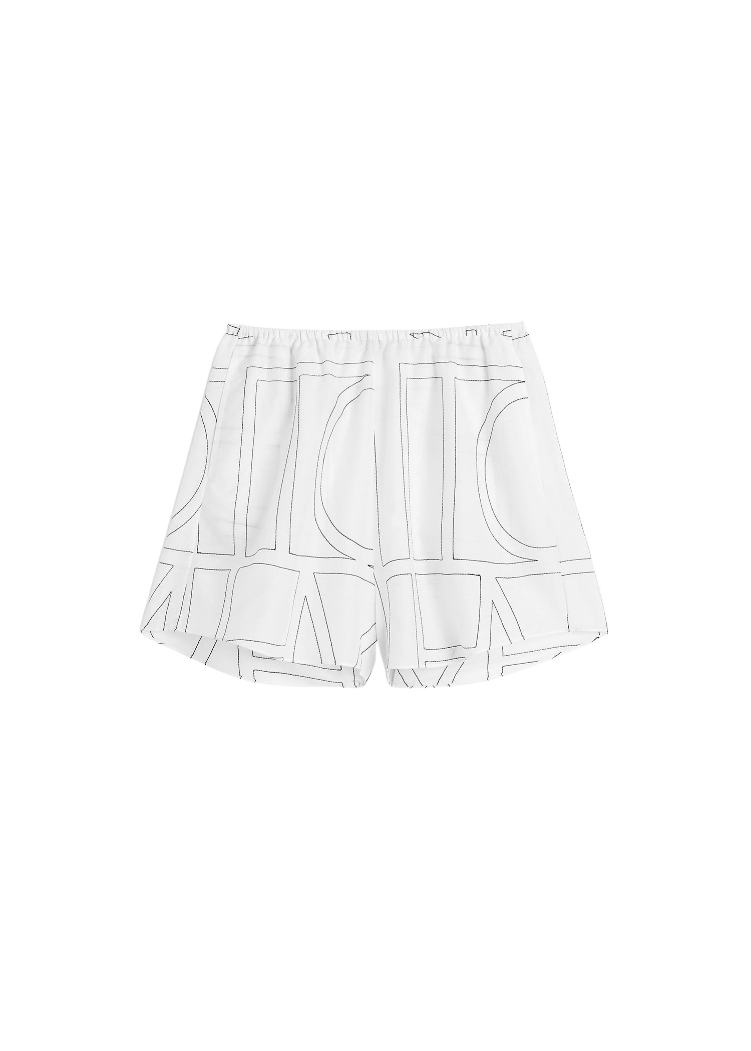 Toteme Monogram cotton pj shorts white/black