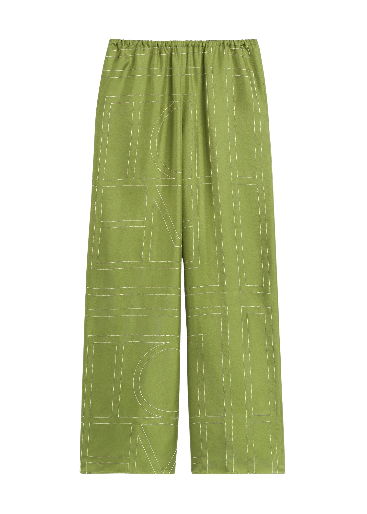 Toteme Monogram silk pj bottoms laurel