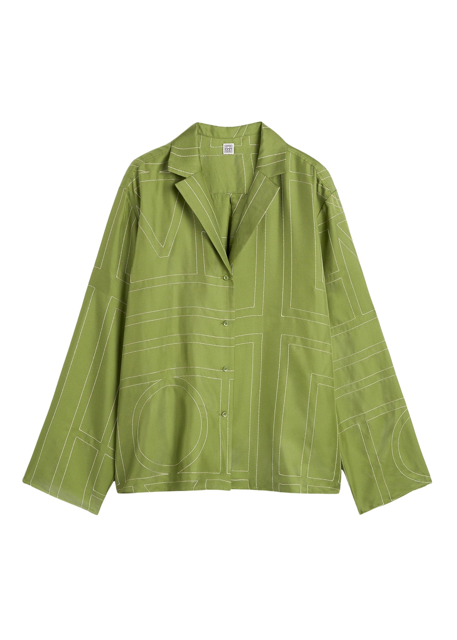 Toteme Monogram silk pj top laurel