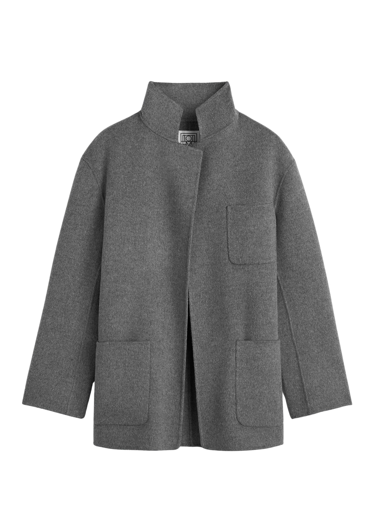 Toteme Patch pocket doublé jacket pale grey melange