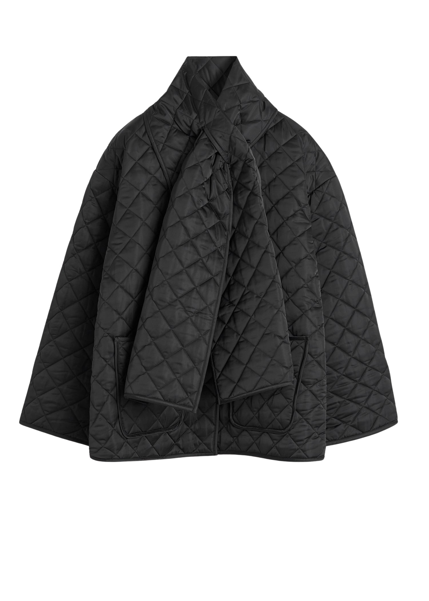 Toteme Quilted scarf jacket black