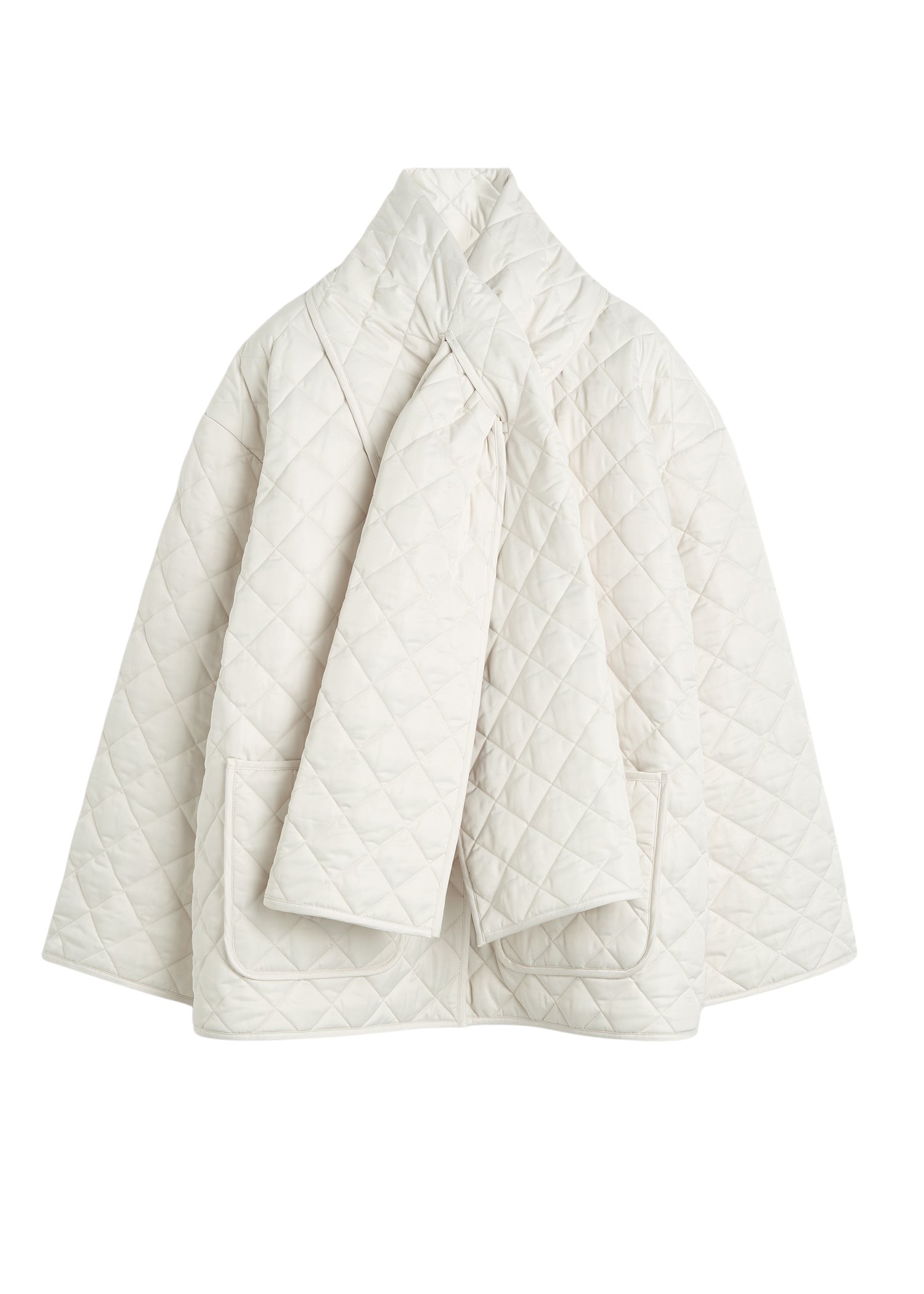 Toteme Quilted scarf jacket winter white